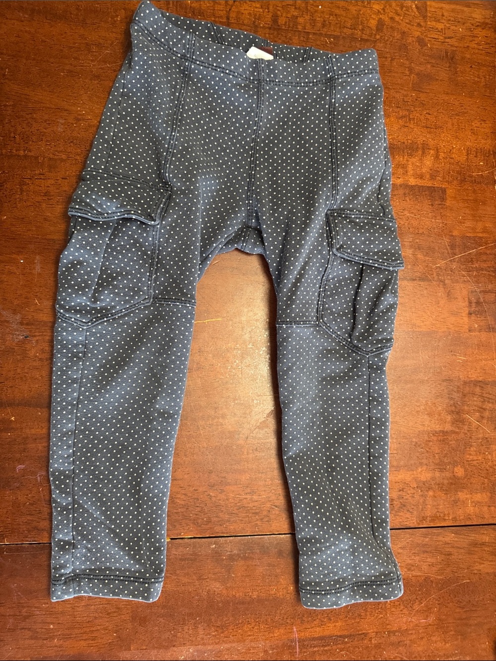 Tea Collection Navy Polka Dot Cargo Leggings